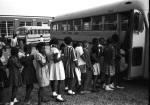Children boarding Prince Edward County school bus